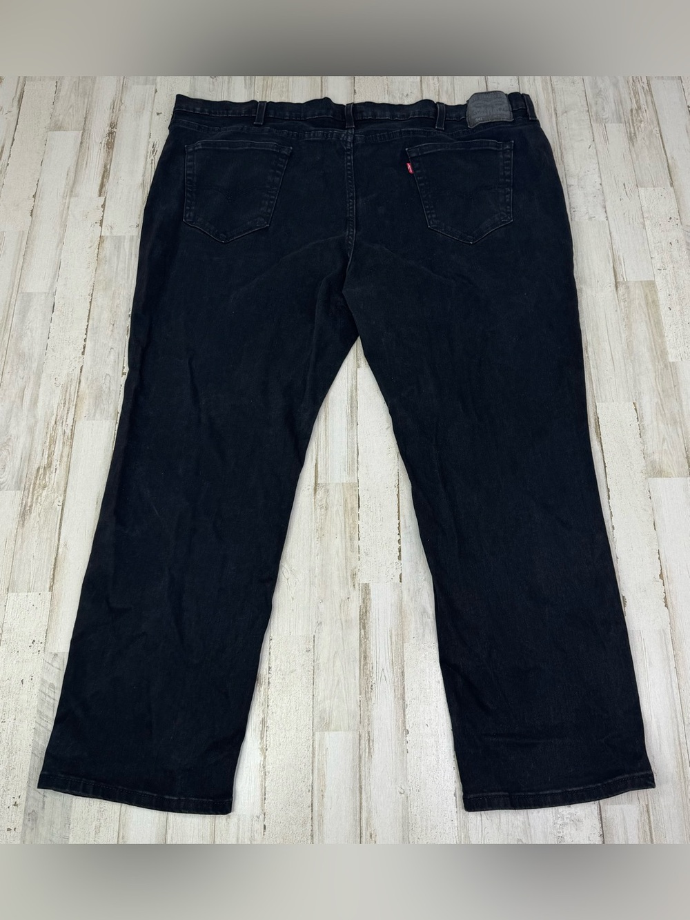 Levis 541 Jeans Mens 50x29 Black Relaxed Fit Straight Leg Denim Classic - Picture 9 of 11